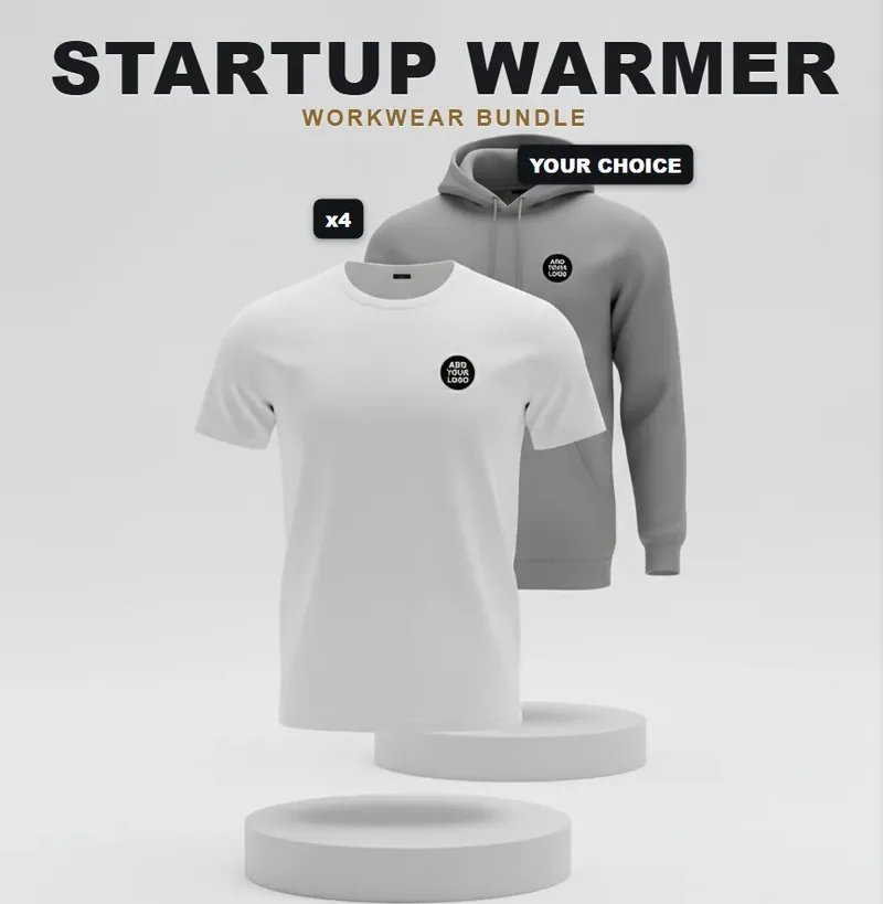 Start-up pack with a logo on each garment