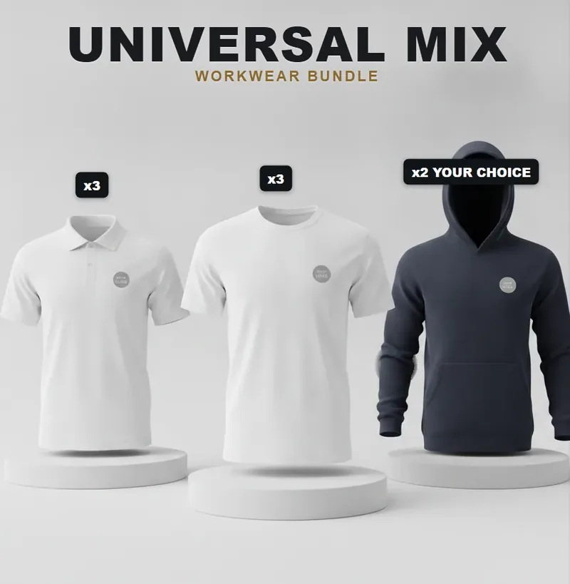 All-rounder pack with a logo on each garment
